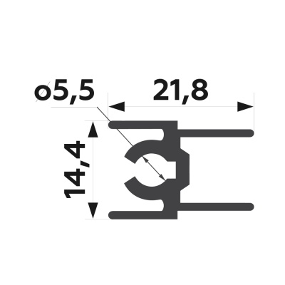 FURNIAL Рамка верхняя Премиал ЧЕРНЫЙ МУАР. 5,9м